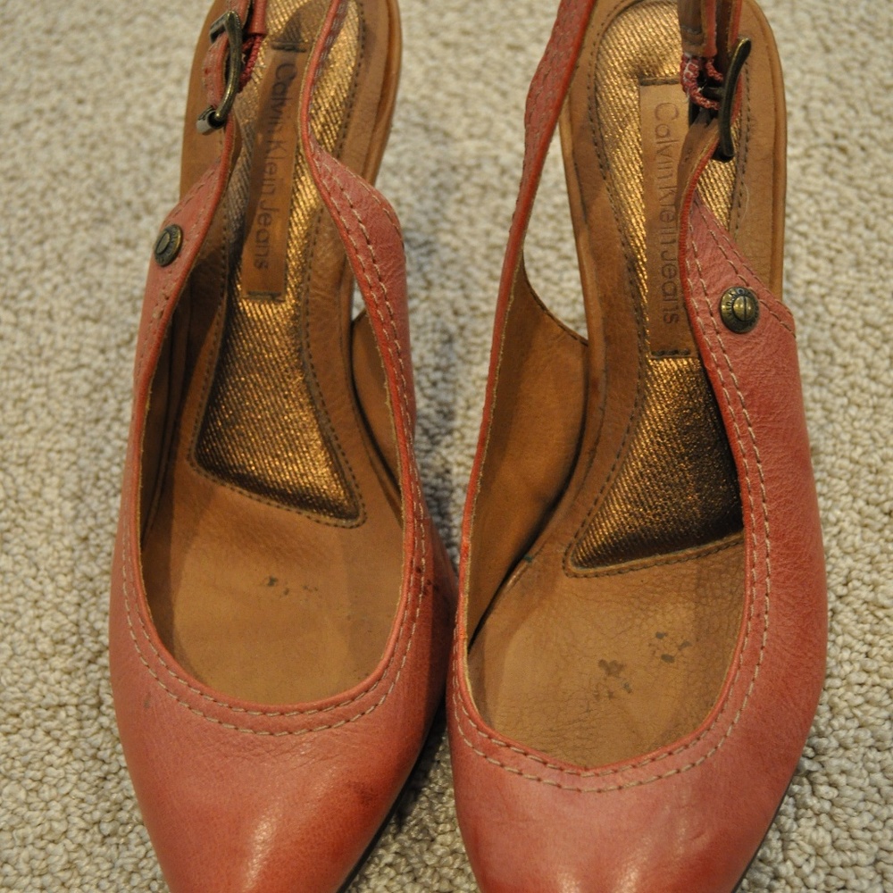 Calvin Klein Jeans - Pink Sling Back Heels